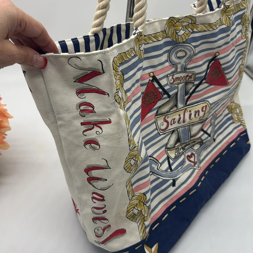 Brighton Sailing Canvas Large Tote Bag TOT7405